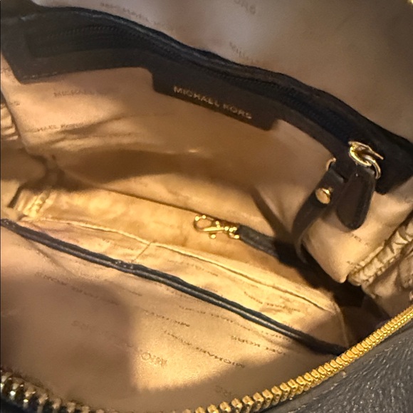 Michael Kors Dark Navy Blue Pebbled Leather Backpack - Picture 5 of 7